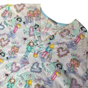 White Swan Fundamentals Womens Scrub Top Medium